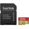 photo SanDisk microSDXC Extreme 64Go UHS 3 (Class 10 - 60MB/s) - avec adaptateur