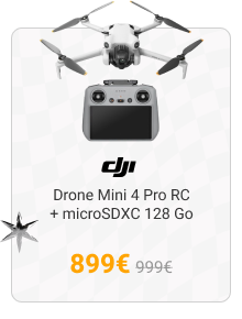 DJI - Drone Mini 4 Pro RC + microSDXC 128 Go