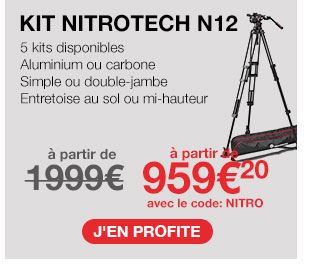  Kits Trépied vidéo + Rotule NitroTech N12