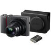 Appareil photo compact / bridge numérique Panasonic Lumix DC-TZ200D Argent + 2ème batterie + étui cuir