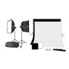 photo Godox Kit 2 flashs MS300V + support de fond + 2 fonds tissu blanc, noir + 2 pinces