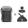 Sacs photo Peak Design Everyday Backpack 20L V2 Charcoal + Hip Belt + Capture V3 avec plateau