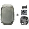 Sacs photo Peak Design Travel Backpack 30L Sage + Camera Cube Medium + Tech Pouch + Rainfly