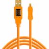 photo Tether Tools Câble USB 2.0 vers Mini-B 8-PIN 4.6m - Orange