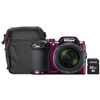 Appareil photo compact / bridge numérique Nikon Coolpix B500 Violet + carte 32 Go + sac Nikon